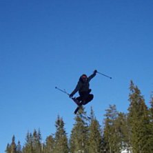 Enda skidbilden p&aring; nya datan, f&aring;r dra ut och fot. Foto: Johan Erkenborn. &Aring;kare: Jag.