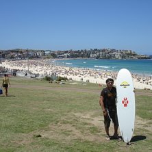 Dags att surfa p&aring; anrika Bondi Beach=)
Det gick . Foto: adam lindgren. &Aring;kare: johan wadaten.