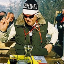 After Ski med Leffo efter en krock med jeepen.... Foto: Anders Gustafsson. &Aring;kare: Leffo Johansson.