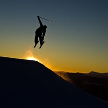 Session i solnedg&aring;ng.. Foto: Christian Eriksson. &Aring;kare: Emil Westberg.