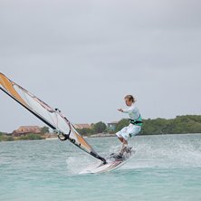 No-Handed Flaka, at the pier on Bonaire.. Foto: Frederik. &Aring;kare: Erik H&aring;kman.