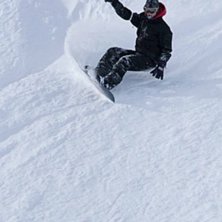 Me in abisko doing a realy soft (turning? in deep . Foto: Richard Lundh. &Aring;kare: Fredrik Henriksson.