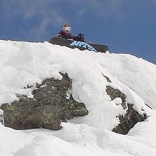 jag chillar p&aring; en liten klippa!. Foto: Em. &Aring;kare: Malin.