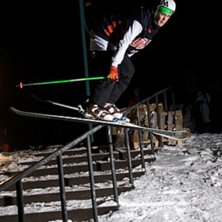 S&auml;songens f&ouml;rsta railjam. Foto: Johan Palmqvist. &Aring;kare: Jesper Westman.