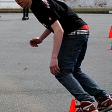 Lite slalom p&aring; rinken, efter en vecka i ett solig. Foto: Johannes Karlsson. &Aring;kare: Adam Hansson.