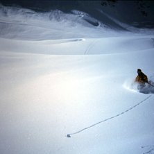 Grand Montets baksida i mars 2001. &Aring;kare: Rikard.