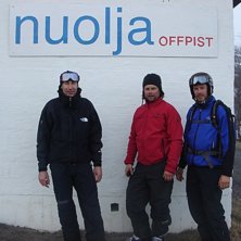 H&auml;rlig dag med fantastisk offpist. Foto: Johan Nilsson. &Aring;kare: Markus+Tor-Arne+Mattias.