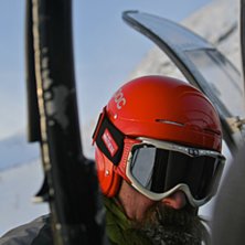 Our heli-guide Mad-Mike.. Foto: Mikael Friman. &Aring;kare: Mad-Mike.