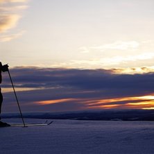 Solnedg&aring;ng &ouml;ver IdreFj&auml;ll. Foto: Jag, Alexander Lindquist. &Aring;kare: N&aring;gon random.