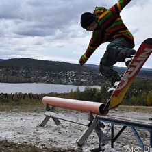 Kalle lyckas med sitt rail f&ouml;rs&ouml;k ;p. Foto: Dino Vulic. &Aring;kare: Kalle Karlstr&ouml;m.