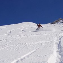 P&uacute;der. Powder, Freeride. Foto: Jacob Molin. &Aring;kare: H&aring;kan Molin.