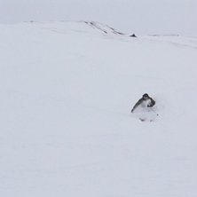 Jag &aring;ker lite puder i &amp;quot;Branten&amp;quot;. Foto: Linus Nystr&ouml;m. &Aring;kare: Simon Pont&eacute;r.