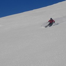 Pudderkj&oslash;ring fra Sombregaise (1280 m). Foto: Tom Jensen. &Aring;kare: Odd Roar Salamonsen.