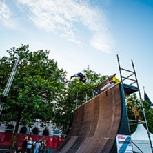 En av bilderna ifr&aring;n superrampen under malm&ouml;fest. Foto: Johan Karlsson. &Aring;kare: NA.