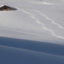 liten stuga vi &aring;kte f&ouml;rbi l&auml;ngst bort i Tignes. Foto: Fredrik Eliasson.