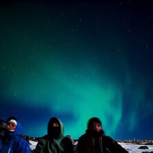 Tillsammans vid norrskenet.