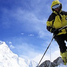 John tar sig ner f&ouml;r dom fasta repet p&aring; Pumori, . Foto: Jonas Ahlman. &Aring;kare: John.