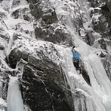Jag p&aring; fin is i g&ouml;mda dalen. Foto: Rick McGregor. &Aring;kare: Jag.