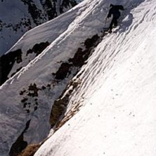 Bratt renne i Brevent, glad jeg ikke fallt der.... Foto: Christian L&oslash;ver&aring;s. &Aring;kare: Lasse Solheim.