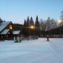 F&oslash;rstemann i heisen!
-9 grader, himmelen er bl&aring; .