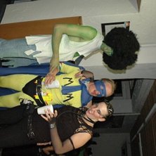 Superhj&auml;lte festen. Foto: Mathias. &Aring;kare: Rene,jag och en till.