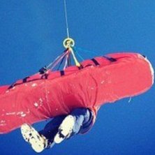 Marcus tog en snabb bild av mig innan jag lyftes n. Foto: Marcus Olsson. &Aring;kare: Jakob Broman.