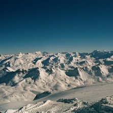 Fra toppen av Grand Motte, rett ved heisen. Konge . Foto: H&aring;vard Persen.