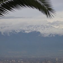 Bild p&aring; Santiago stad och bergen i bakgrunden! = . Foto: Camilla Johnsen.