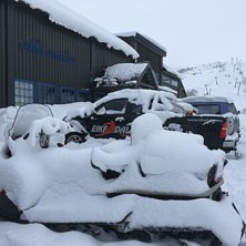 25 cm nysn&oslash;!
 N&aring; er det 0 grader, sn&oslash;byger og s.