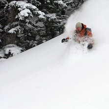 David k&ouml;r first tracks morgonen efter att vi f&aring;t. Foto: Jonas Emilsson. &Aring;kare: David Merritt.