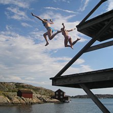 J&auml;kligt grymt tandemhopp utf&ouml;rt av Magdalena och. Foto: Ingen aning.