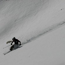 V&aring;rskid&aring;kning i Alagna. Foto: Jesper N&auml;svall. &Aring;kare: Gabriel Riva.