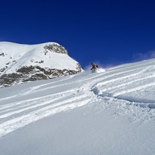 Glacier de Pissaillas, januari 2009.
CC and ze po. Foto: Hedda. &Aring;kare: Cecilia Cronqvist.