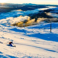 @ollesod njuter av &Aring;reskutans utbud; mysig sn&ouml; o. Foto: Klas Hagelbeck. &Aring;kare: Olle S&ouml;derberg.