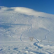 Vi knatade upp, det var sjukt mycket v&auml;rt m&ouml;dan. Foto: Jag.