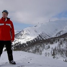 Jag blickar ut &ouml;ver &Aring;re. Foto: Tobias Hudin. &Aring;kare: Per Svalvik.