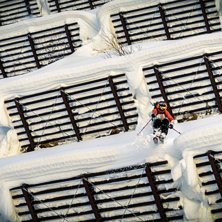 Lavinst&auml;ngsel vid v&auml;gkanten n&aring;nstans p&aring; hokkai.