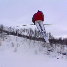 En smud 360 en solskins dag pa et av big jumpene i. Foto: Knut Lian. &Aring;kare: Morten Lian.