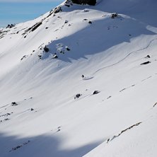 Inte mycket sn&ouml;, men det gick att hitta n&aring;got so. Foto: Christopher Adermark. &Aring;kare: Magnus Forssell.