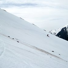 Arne kj&oslash;re lange svinger i perfekt v&aring;rsne.. Foto: Odd Roar Salamonsen. &Aring;kare: Arne Peder Blix.