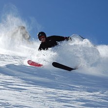 En kall aprildag. Motljus. &amp;quot;Shreddage&amp. Foto: Filip Gerremo. &Aring;kare: Magnus Gustavsson.