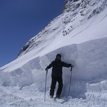 Finns lite sn&ouml; uppe p&aring; glaci&auml;ren.... Foto: Patrik Vy&ouml;ni. &Aring;kare: Christian Carlsson.