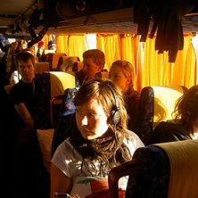 tjufyra timmar buss, utan ventilation.. Foto: elin.