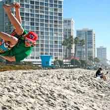 Chillar p&aring; stranden i Usa!. Foto: Kennet &Ouml;stman(far). &Aring;kare: Markus &Ouml;stman.