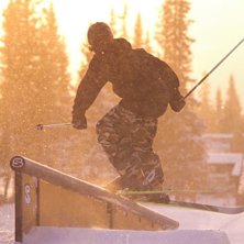 Taget den 17 Januari i en provisorisk raillinje so. Foto: Marcus Ahlstr&ouml;m. &Aring;kare: Ok&auml;nt.