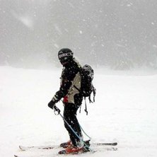 En dag i Red Mountain Kanada som avslutades med et. Foto: Magnus Lageson. &Aring;kare: Kennet &Aring;svik.