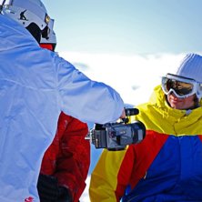 Filmning i Hemsedal.. Foto: Jonas Frid. &Aring;kare: Joakim Hammar, Mattias Pow Larson.