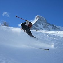 Matterhorn och sn&ouml;!. Foto: Simon Carlsson. &Aring;kare: Joakim Carlsson.