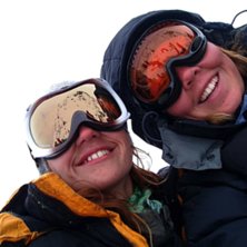 Foto: myself. &Aring;kare: jag och emma p&aring; glatt hum&ouml;r under extremen.