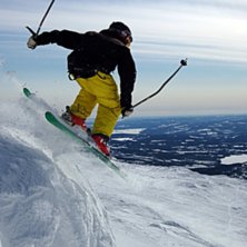 B&auml;sta dagen under p&aring;sklovet. Uppe och dropade p�. Foto: Valter Olsson. &Aring;kare: Elov Olsson.
